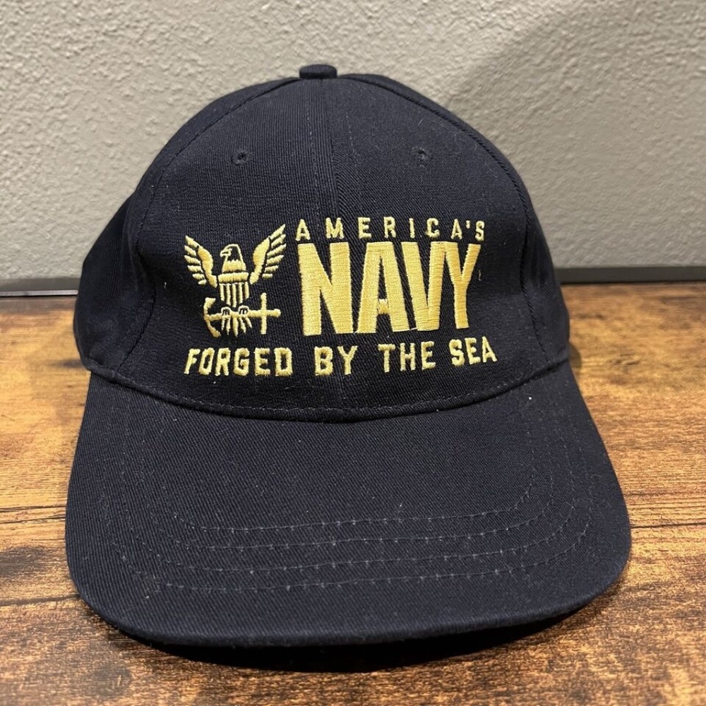 America's Navy "Forged by the Sea" US NAVY One Size StrapBack Truckers Cap Hat
